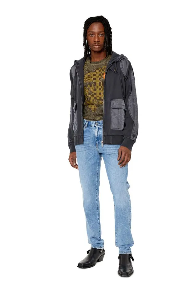 Men Slim Jeans 2019 DStrukt 9b92l Light Blue Diesel Slim