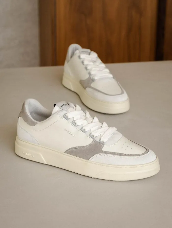 Men Sneakers Bobbies Thanassi Off White and Ash Grey
