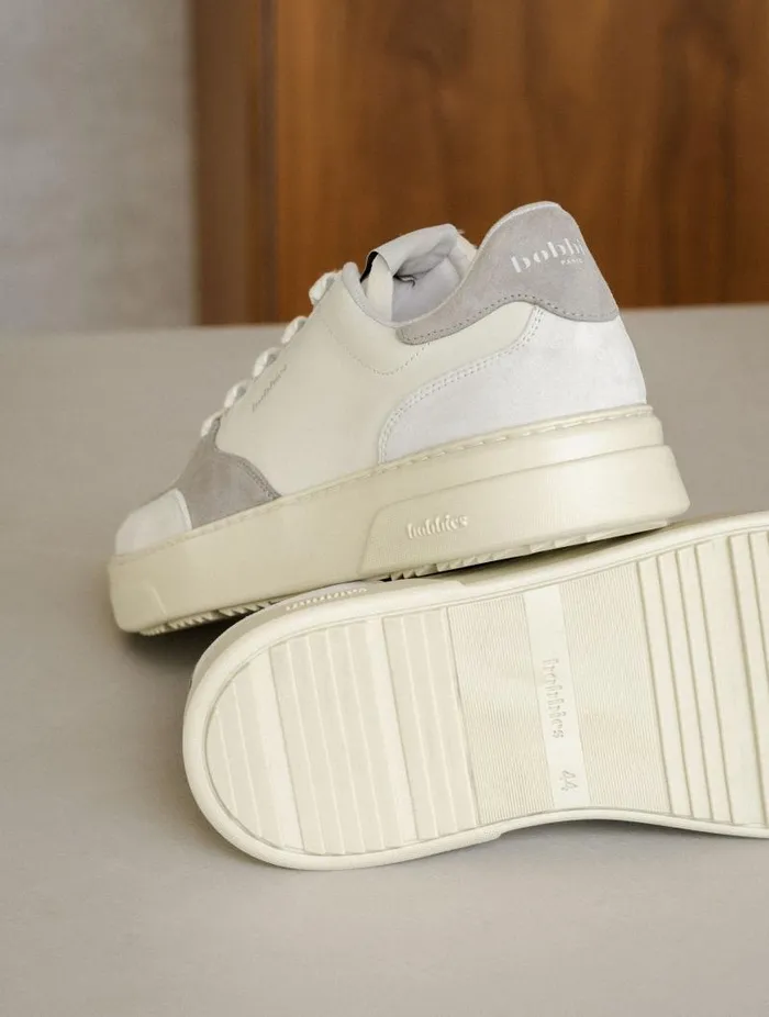 Men Sneakers Bobbies Thanassi Off White and Ash Grey Men Sneakers Bobbies Thanassi Off White and Ash Grey