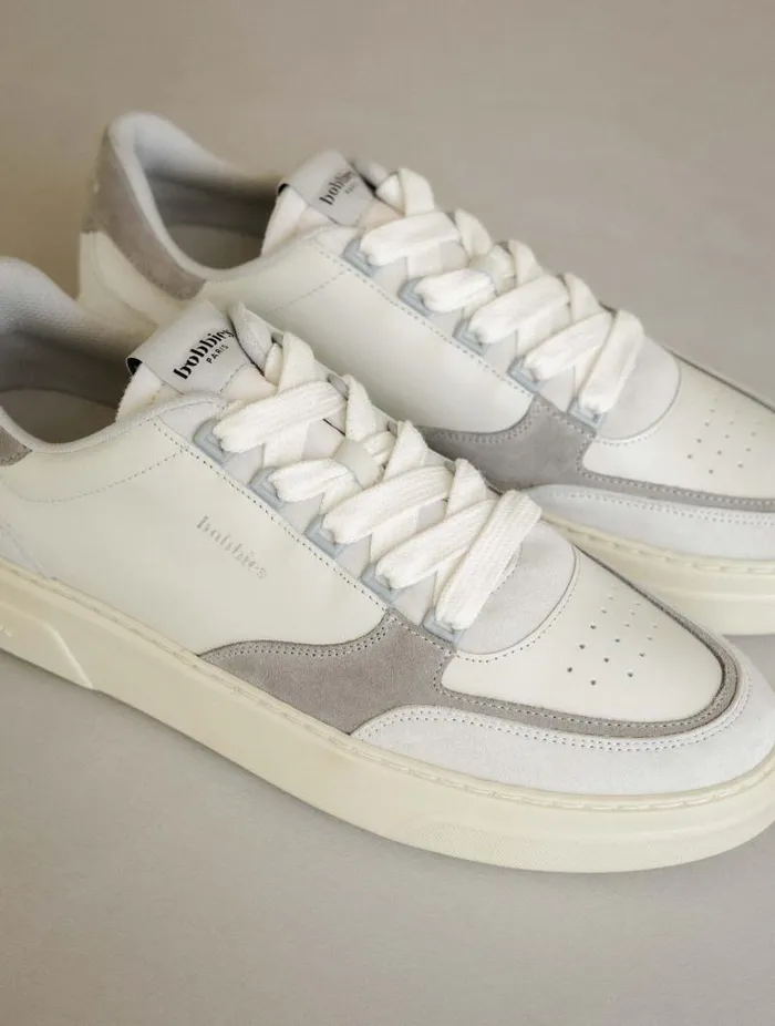 Men Sneakers Bobbies Thanassi Off White and Ash Grey Men Sneakers Bobbies Thanassi Off White and Ash Grey