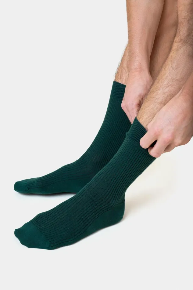 Men Socks and Colorful Standard Classic Organic Sock Polar Blue