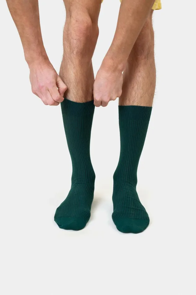 Men Socks and Colorful Standard Classic Organic Sock Polar Blue
