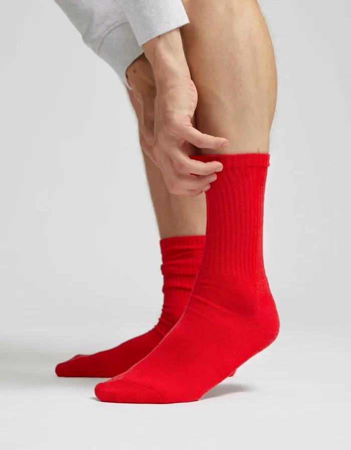 Men Socks and Colorful Standard Organic Active Sock Deep Black