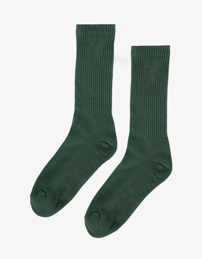 Men Socks and Colorful Standard Organic Active Sock Emerald Green