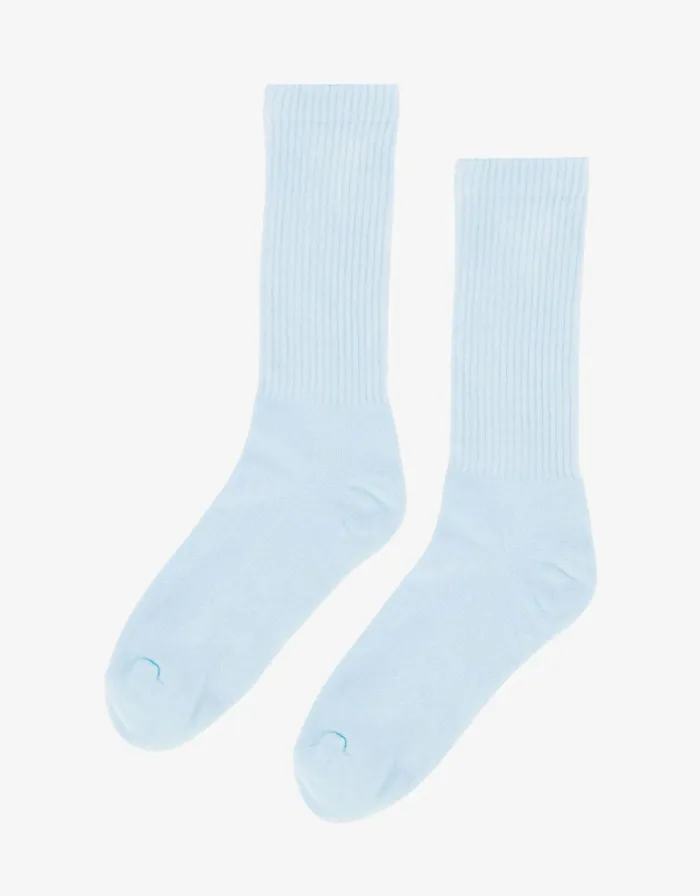 Men Socks and Colorful Standard Organic Active Sock Polar Blue