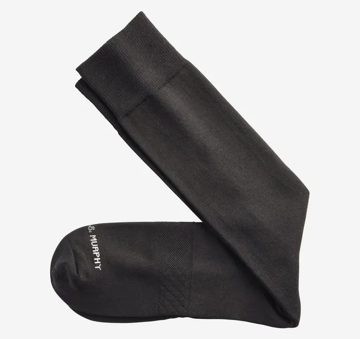 Men Solid Dress Socks Black JohnstonandMurphy Socks