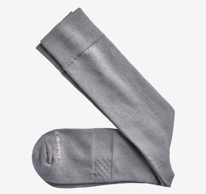 Men Solid Dress Socks Charcoal JohnstonandMurphy Socks