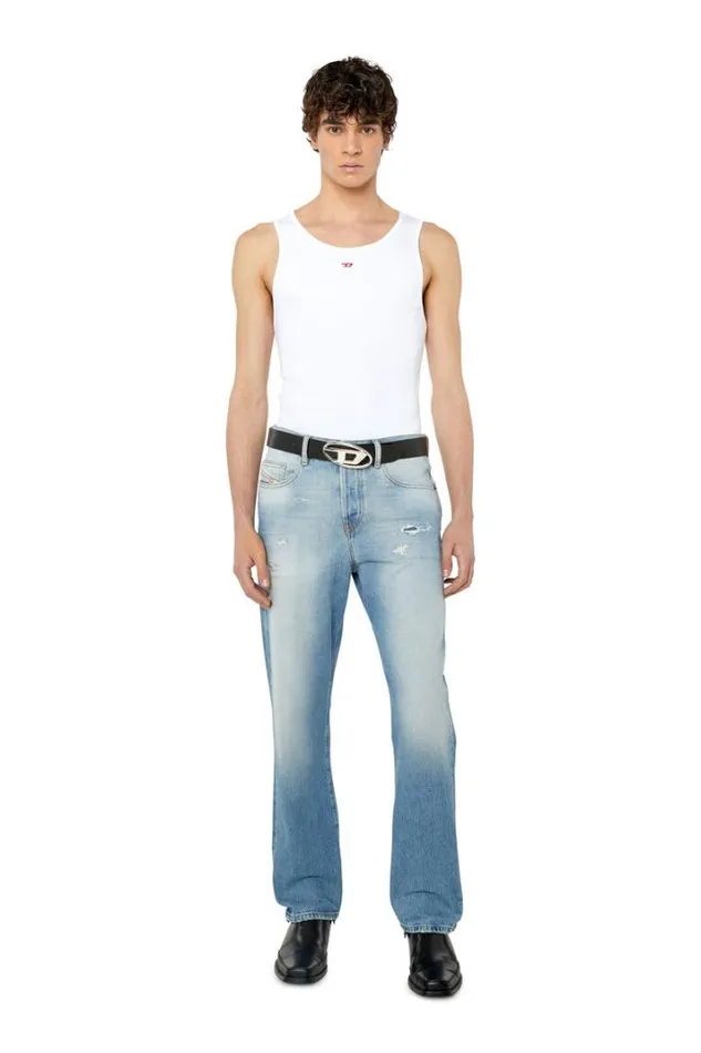 Men Straight Jeans 2020 DViker E9c15 Light Blue Diesel Straight