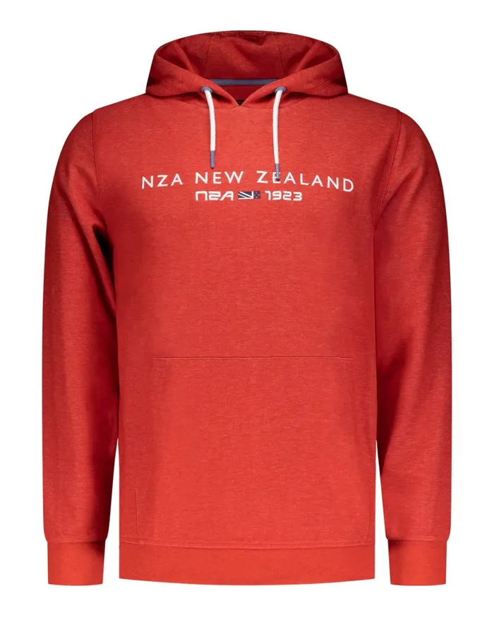 Men Sweatshirts NZA New Zealand Auckland Red Hoodie With Nza Logo 8211 Reef Red Men Sweatshirts NZA New Zealand Auckland Red Hoodie With Nza Logo 8211 Reef Red