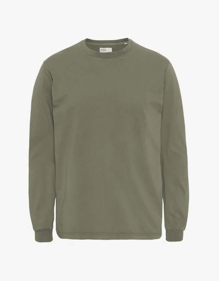 Men TShirts Colorful Standard Oversized Organic LS TShirt Dusty Olive