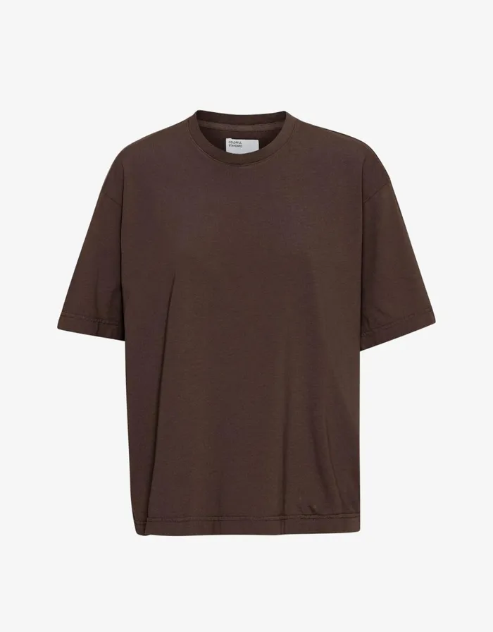 Men TShirts Colorful Standard Oversized Organic TShirt Coffee Brown