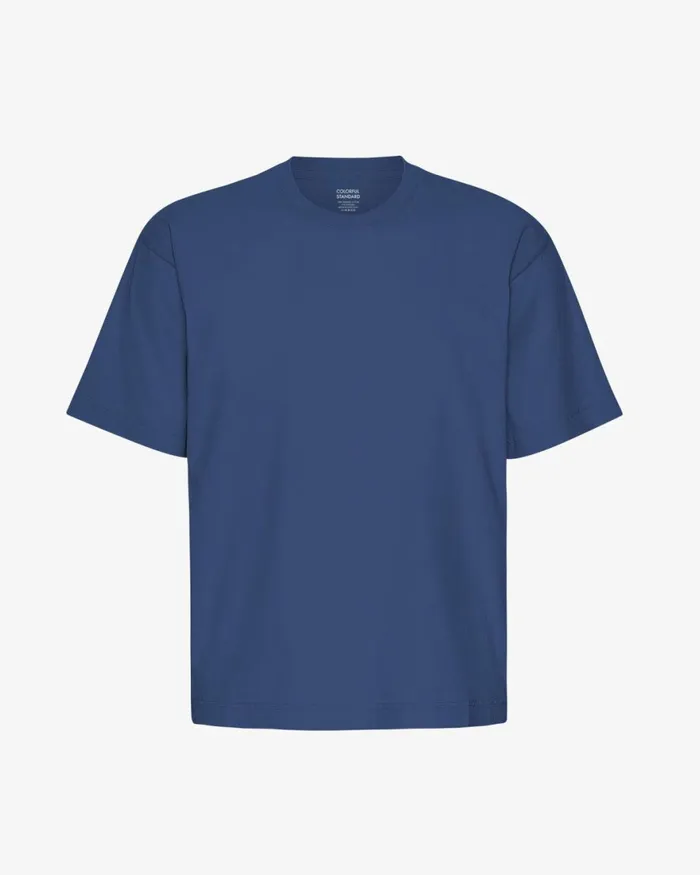 Men TShirts Colorful Standard Oversized Organic TShirt Marine Blue