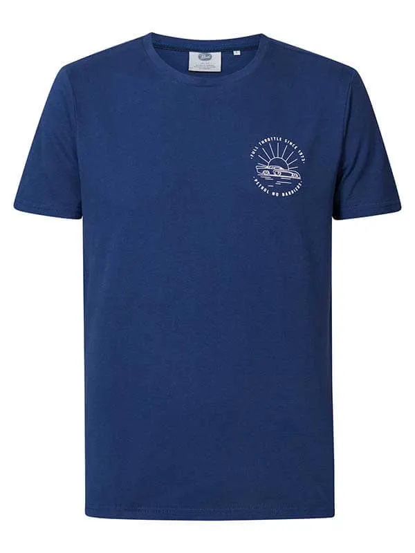 Men TShirts Petrol Industries Full Throttle TShirt Petrol Blue