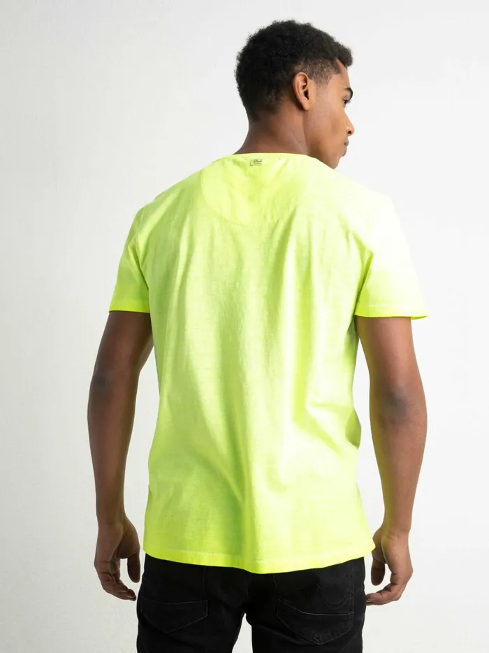 Men TShirts Petrol Industries Marl VNeck TShirt Safety Yellow