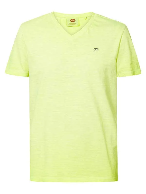 Men TShirts Petrol Industries Marl VNeck TShirt Safety Yellow