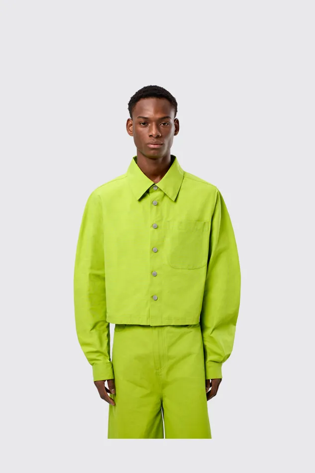Men Tech Shirt Green CottonNylon Shirt Camper Tops Men Tech Shirt Green CottonNylon Shirt Camper Tops