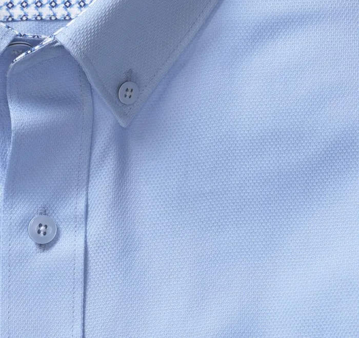 Men Textured Cotton ShortSleeve Shirt Blue Solid JohnstonandMurphy ShortSleeve Shirts Men Textured Cotton ShortSleeve Shirt Blue Solid JohnstonandMurphy ShortSleeve Shirts
