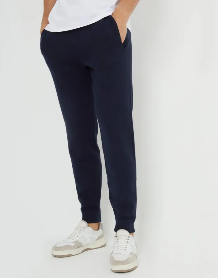Men Threadbare Luxe Navy Knitted Joggers Threadbare Joggers