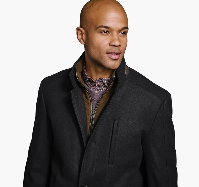 Men Upton Car Coat Black JohnstonandMurphy Coats Jackets and Vests Men Upton Car Coat Black JohnstonandMurphy Coats Jackets and Vests