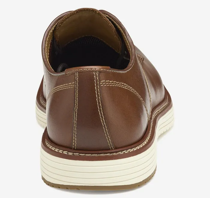 Men Upton Plain Toe Tan Full Grain JohnstonandMurphy LaceUps