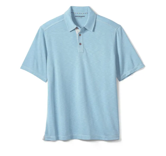 Men Vintage Slub Polo Turquoise JohnstonandMurphy Polos and Tees Men Vintage Slub Polo Turquoise JohnstonandMurphy Polos and Tees