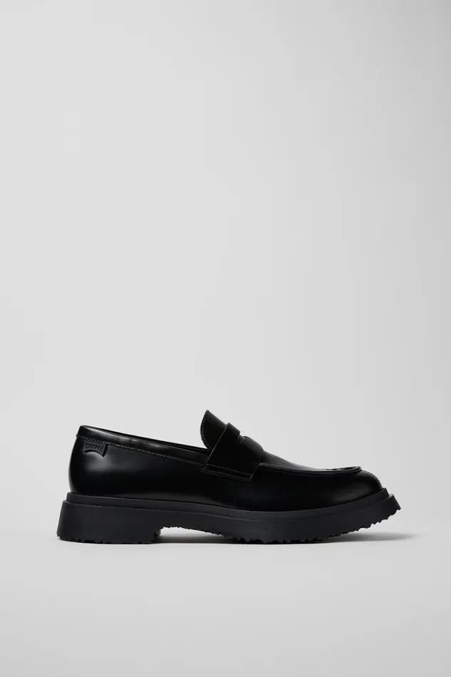 Men Walden Black Leather Loafers Camper Formal Shoes