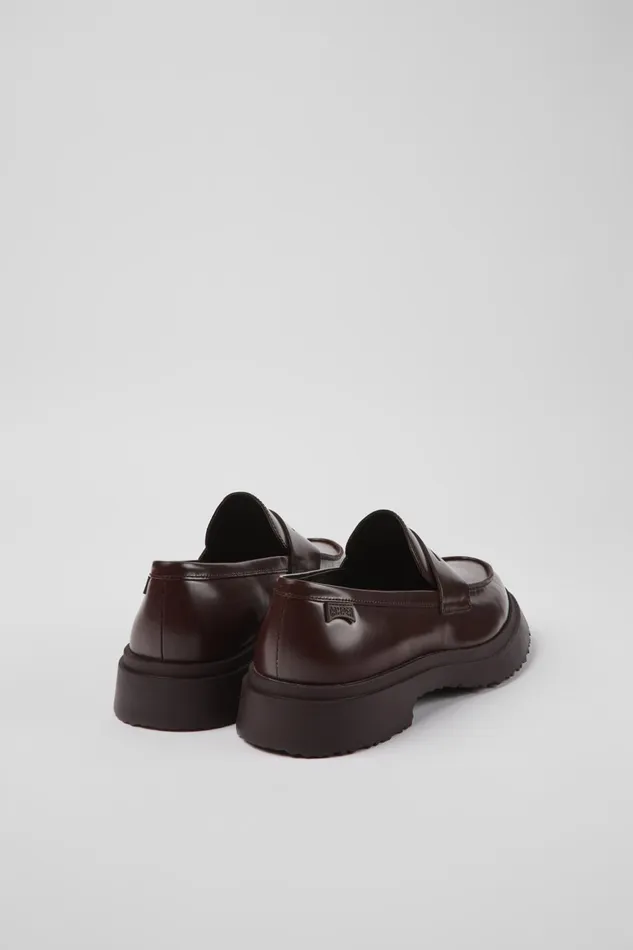 Men Walden Burgundy Leather Loafers Camper Formal Shoes Men Walden Burgundy Leather Loafers Camper Formal Shoes