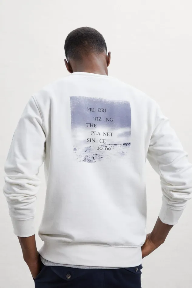 Men White Tomi Sweatshirt Ecoalf Sweatshirts
