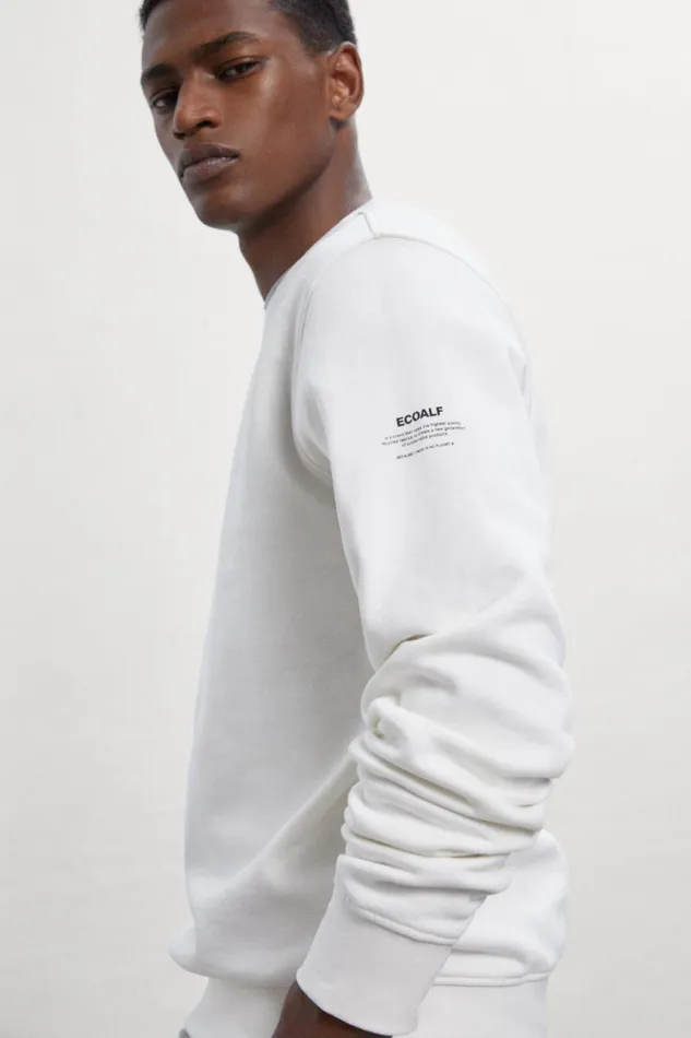 Men White Tomi Sweatshirt Ecoalf Sweatshirts