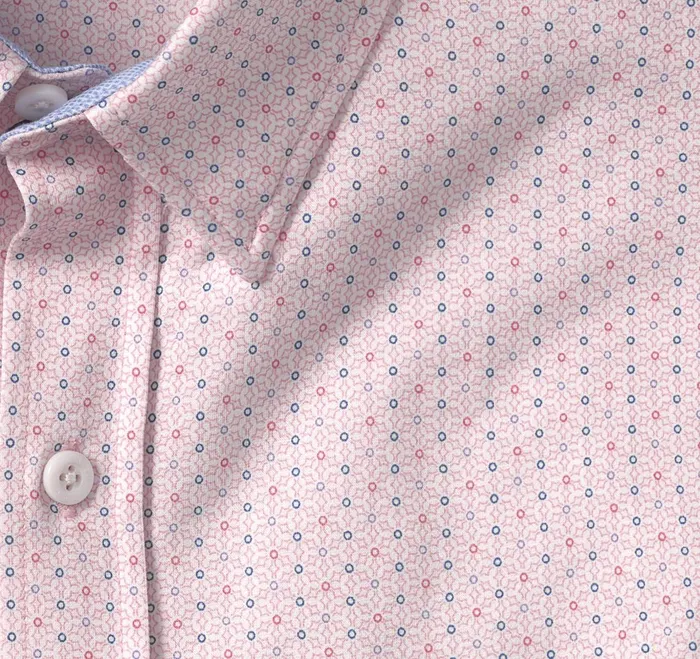 Men Xc Flex Stretch LongSleeve Shirt Pink Dotted Print JohnstonandMurphy Shirts Men Xc Flex Stretch LongSleeve Shirt Pink Dotted Print JohnstonandMurphy Shirts