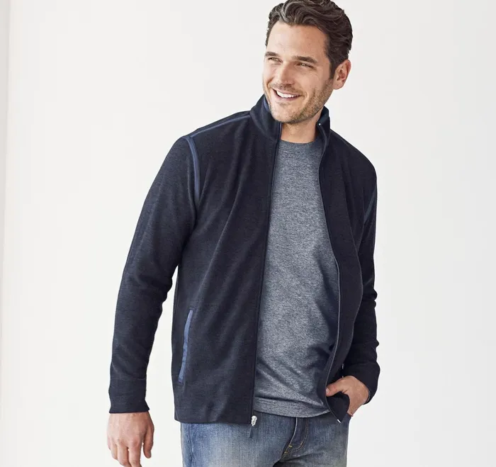 Men Xc4 Performance Knit FullZip Navy JohnstonandMurphy Sweaters and Knits