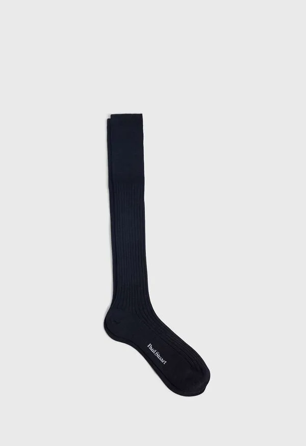 Mens Paulstuart All Year Wool Dress Sock Black Socks