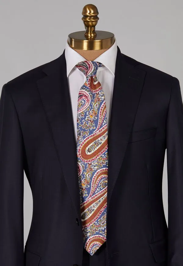 Mens Ties Paulstuart Allover Summer Paisley Tie Blue Mens Ties Paulstuart Allover Summer Paisley Tie Blue
