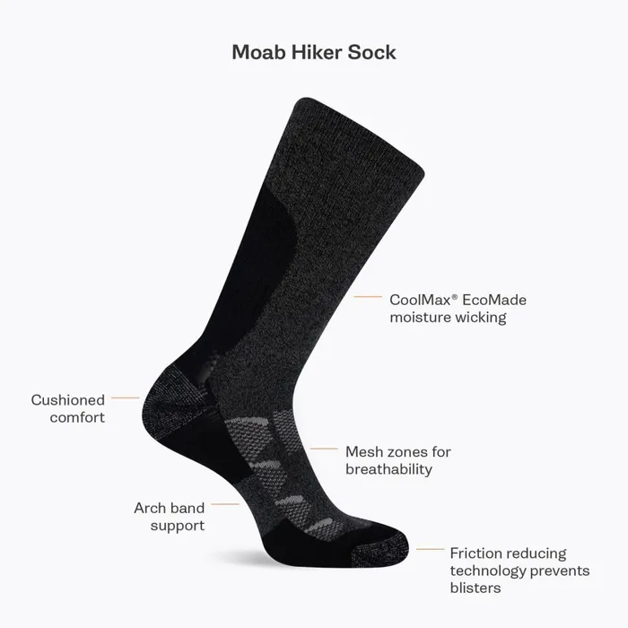 Merrell Accessories MenWomen Moab Hiking Quarter Sock Oatmeal