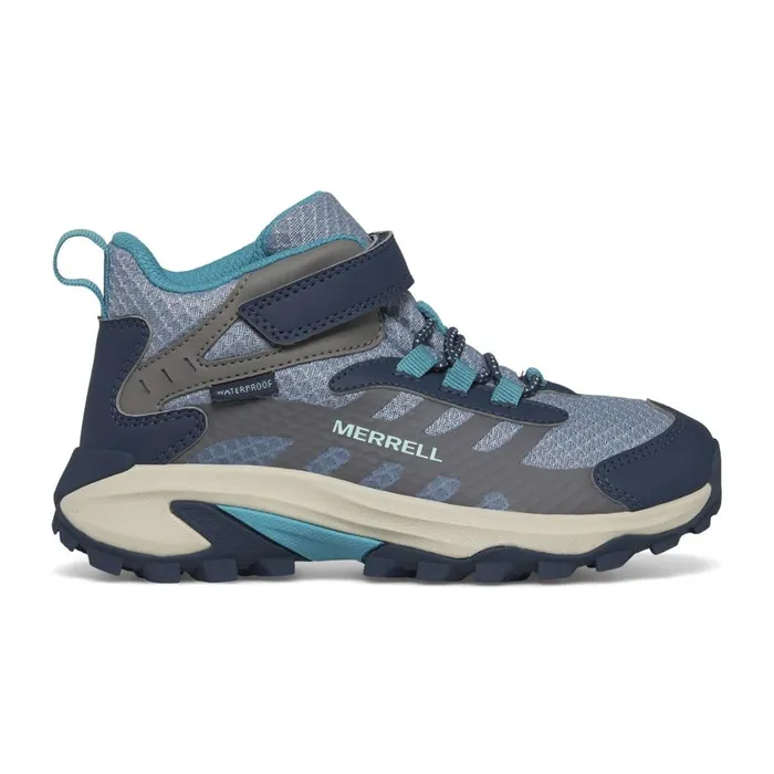 Merrell Boots Kids Big Moab Speed Mid 2 AC Waterproof Stoneblueturquoise