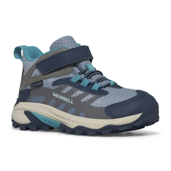 Merrell Boots Kids Big Moab Speed Mid 2 AC Waterproof Stoneblueturquoise