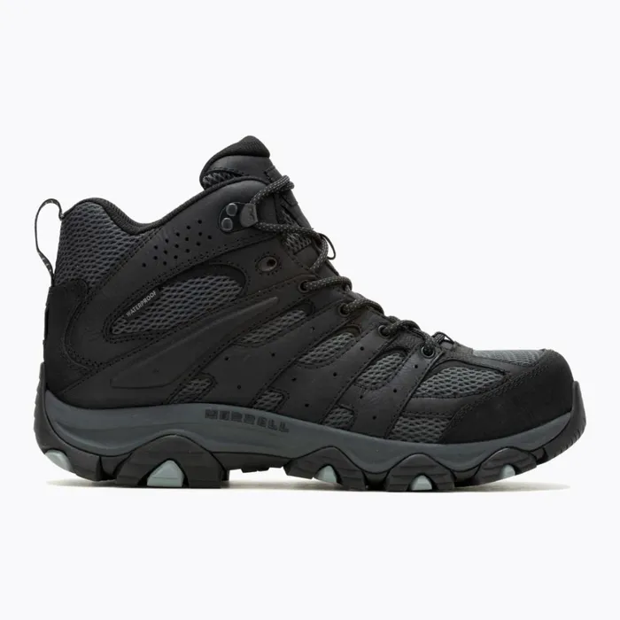 Merrell Boots Men Moab Vertex 2 Mid Waterproof Carbon Fiber Work Boot Blackgranite