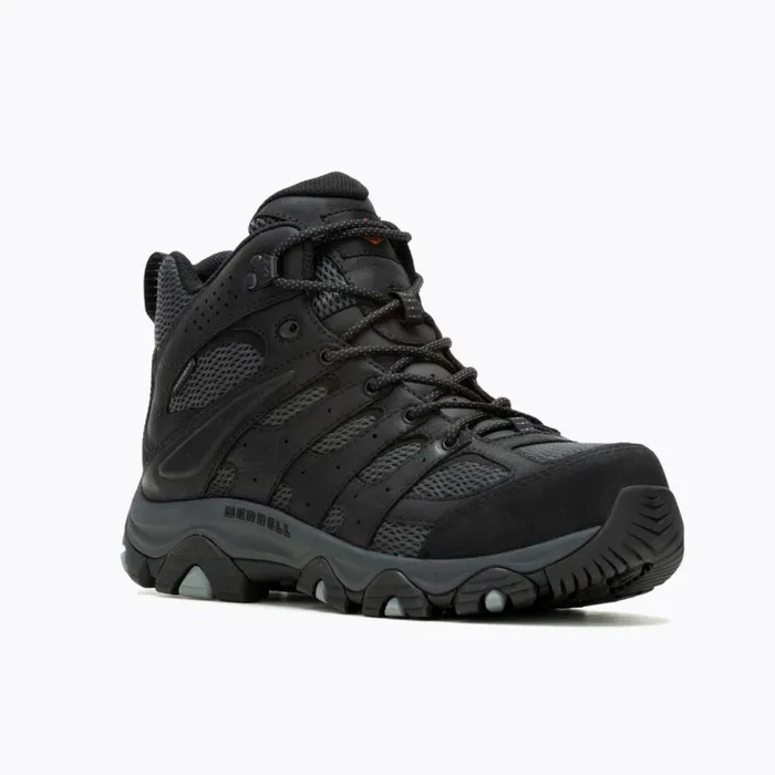 Merrell Boots Men Moab Vertex 2 Mid Waterproof Carbon Fiber Work Boot Blackgranite