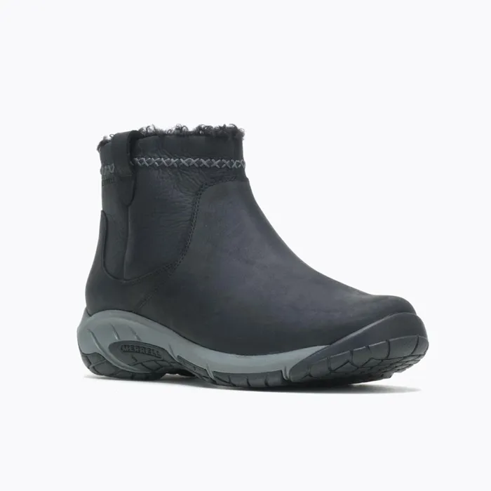 Merrell Boots Women Encore 4 Bluff Zip Polar Waterproof Wide Width Black