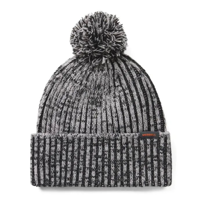 Merrell Hats MenWomen Plaited Rib Knit Beanie Blackpaloma
