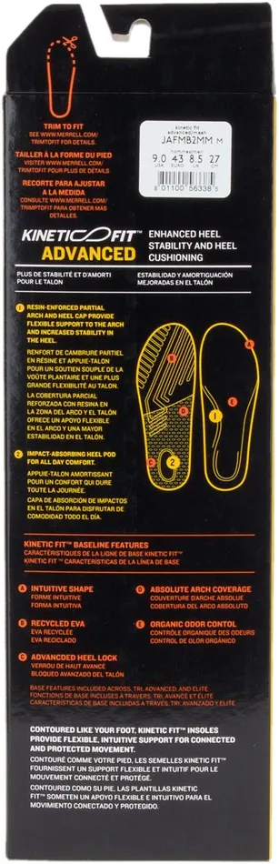 Merrell Shoe Care Women Kinetic Fit Advanced Footbed Wide Width Mesh