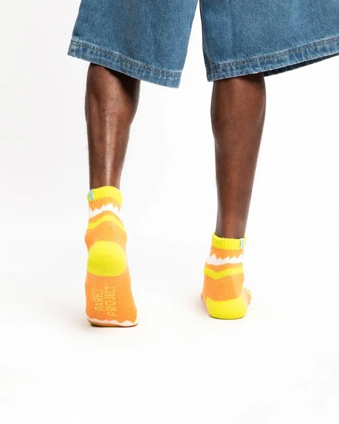 Merrell Socks MenWomen Parks Project X Shrooms In Bloom Hiking Sock 2 Pack Pinknaturalorange