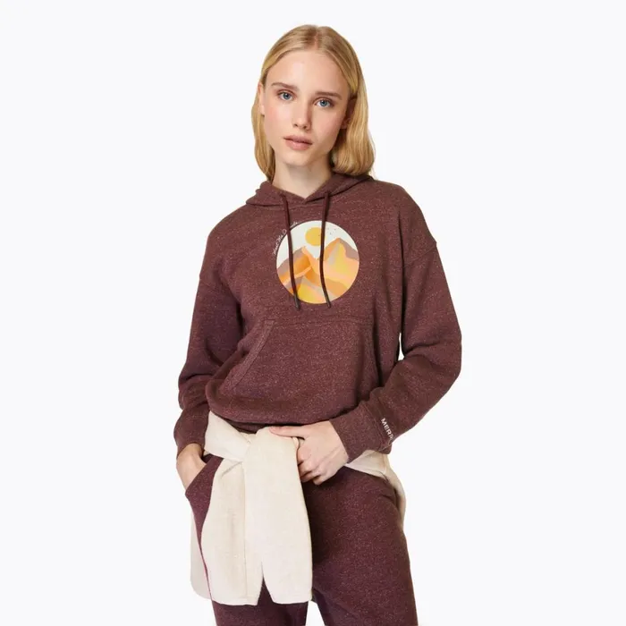 Merrell Tops Women Circle Outside Hoody Wine Tasting Heather