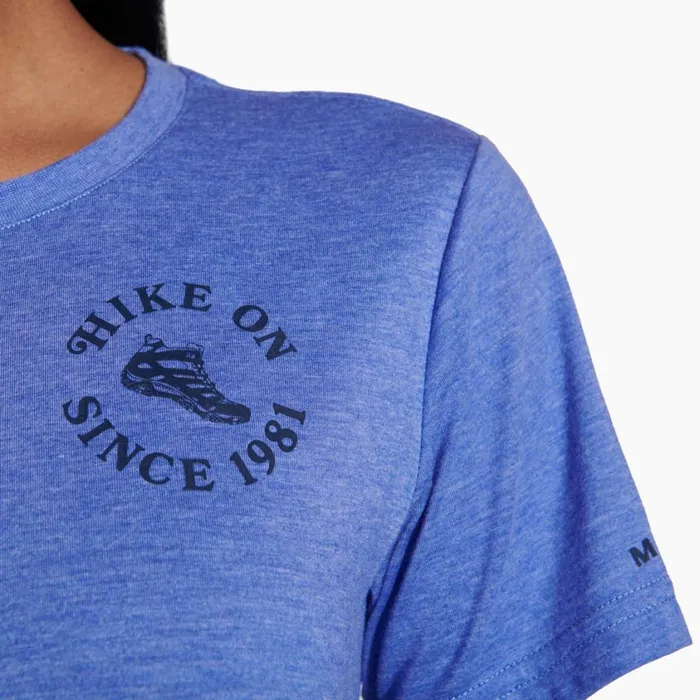 Merrell Tops Women Hike On Tee Baja Blue Heather