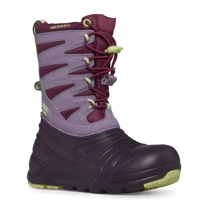 Merrell Winter Boots Kids Big Snow Quest Lite 30 Waterproof Burgundypurple