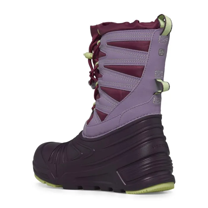 Merrell Winter Boots Kids Big Snow Quest Lite 30 Waterproof Burgundypurple