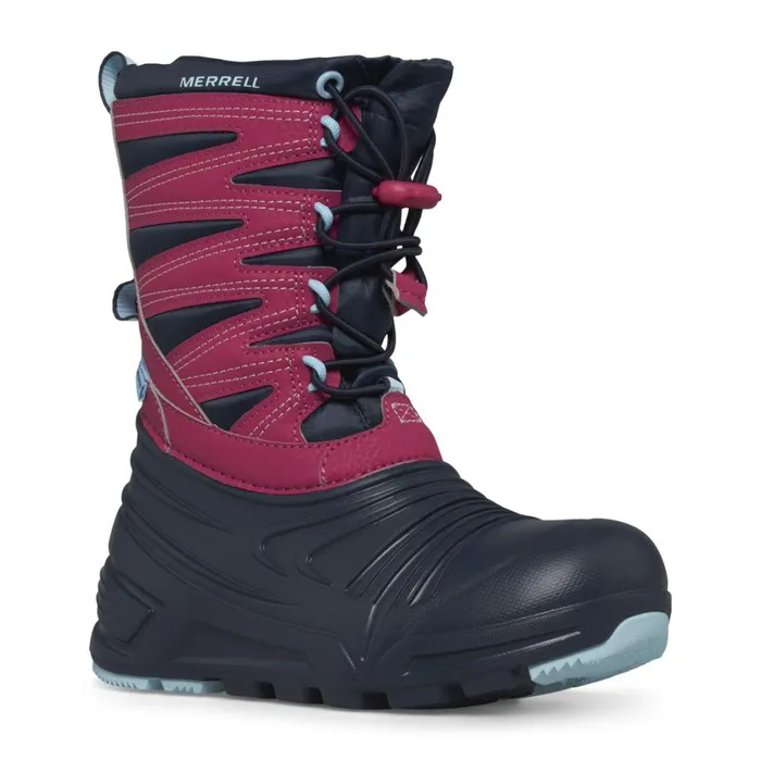 Merrell Winter Boots Kids Big Snow Quest Lite 30 Waterproof Navyfucshia