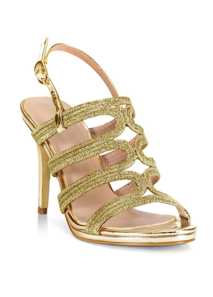 METALLIC ROPE HEELS Gold Women VENUS Heels