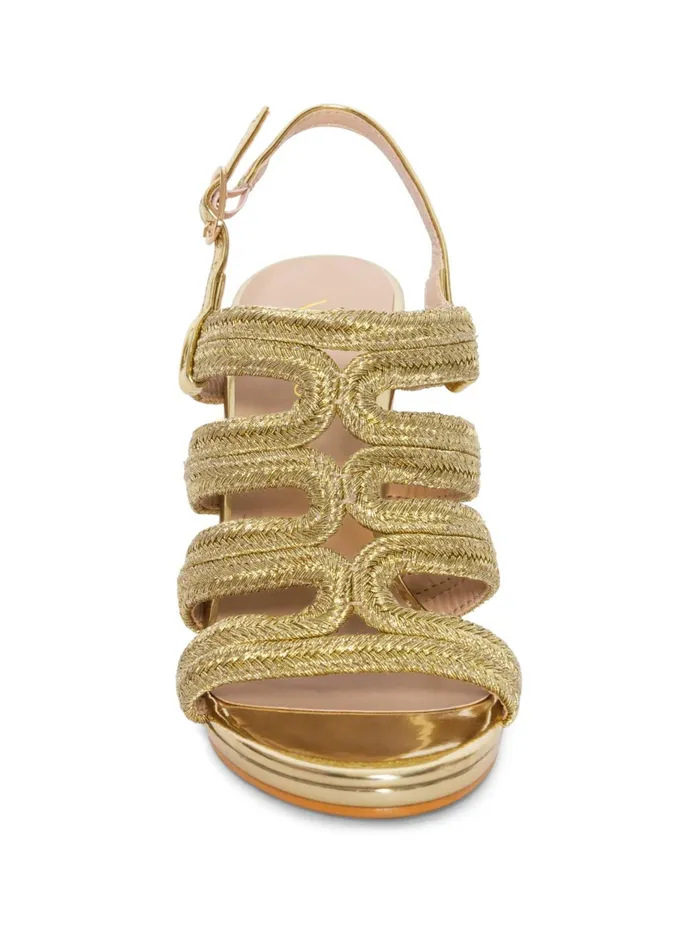 METALLIC ROPE HEELS Gold Women VENUS Heels
