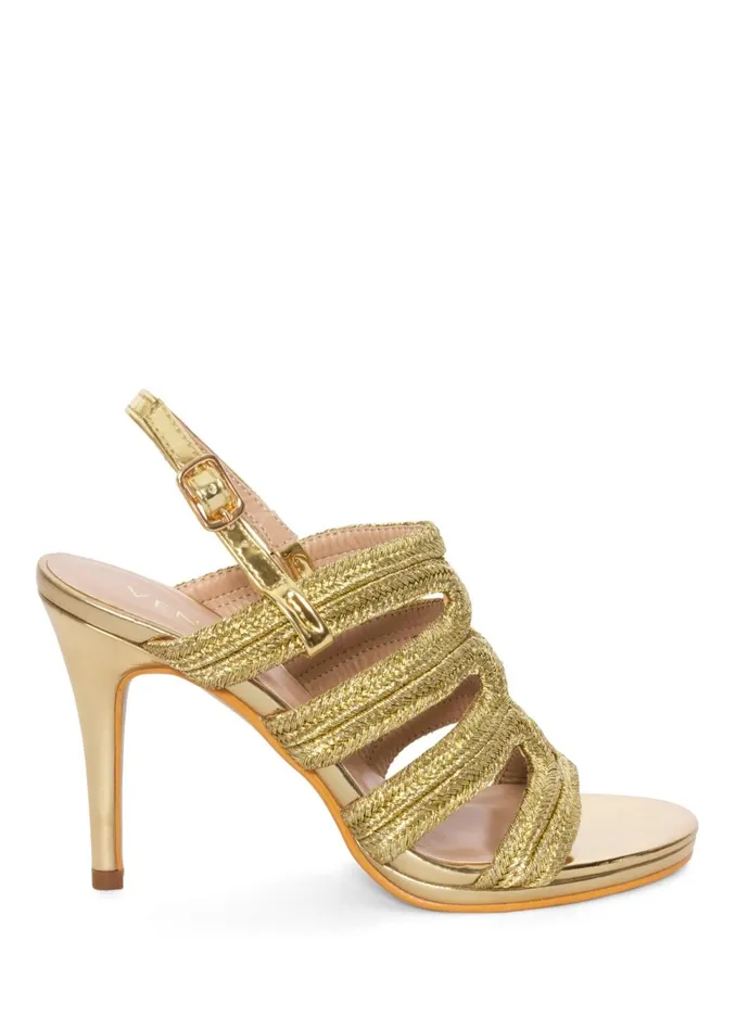 METALLIC ROPE HEELS Gold Women VENUS Heels